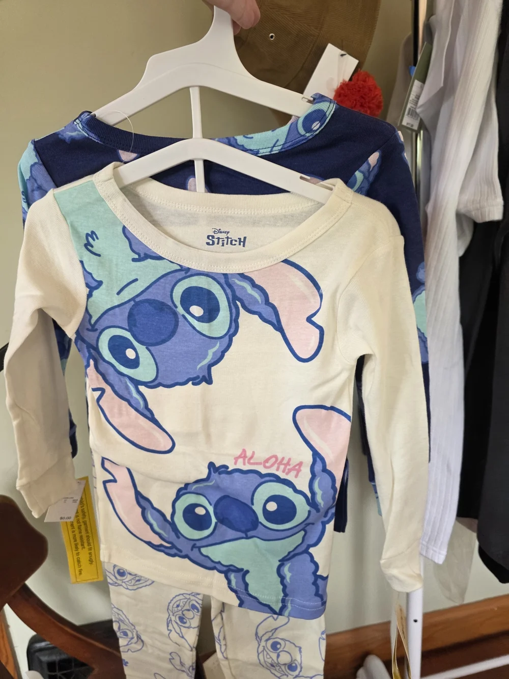 Disney Navy & Light Blue Stitch Kids Pajama Set